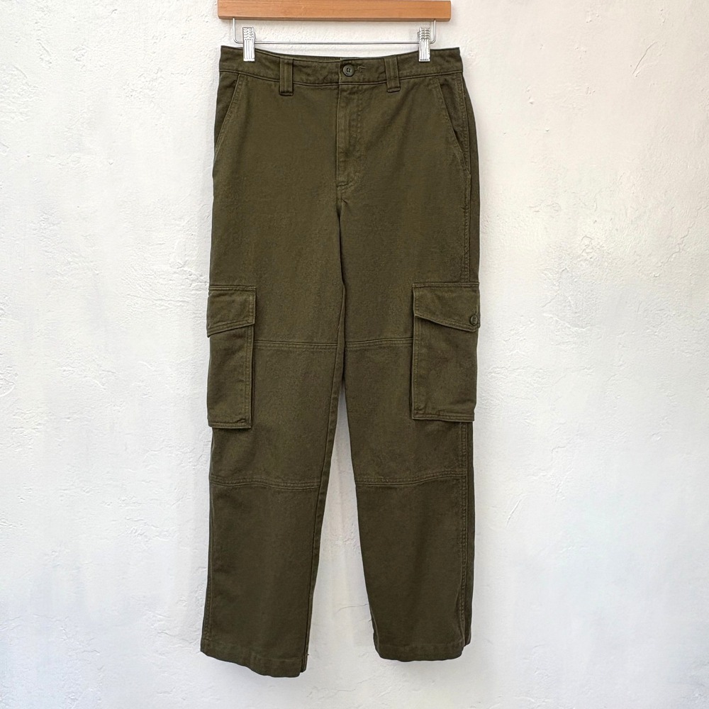 Aritzia TNA Highway Cargo Pants Women Size 6 Olive Green Cotton